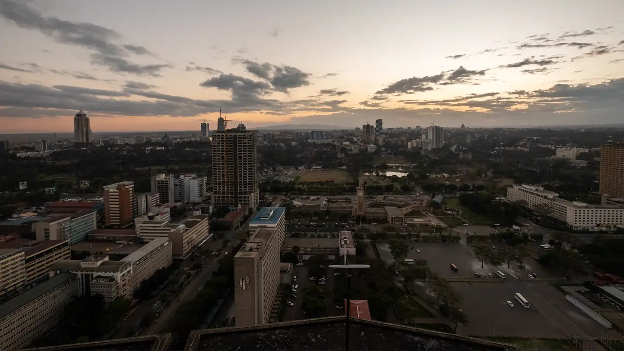 High angle shot of Nairobi Kenya High angle shot of Nairobi Kenya