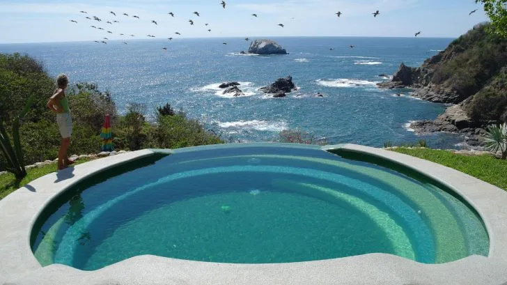 Water pool at Zipolite Oaxaca